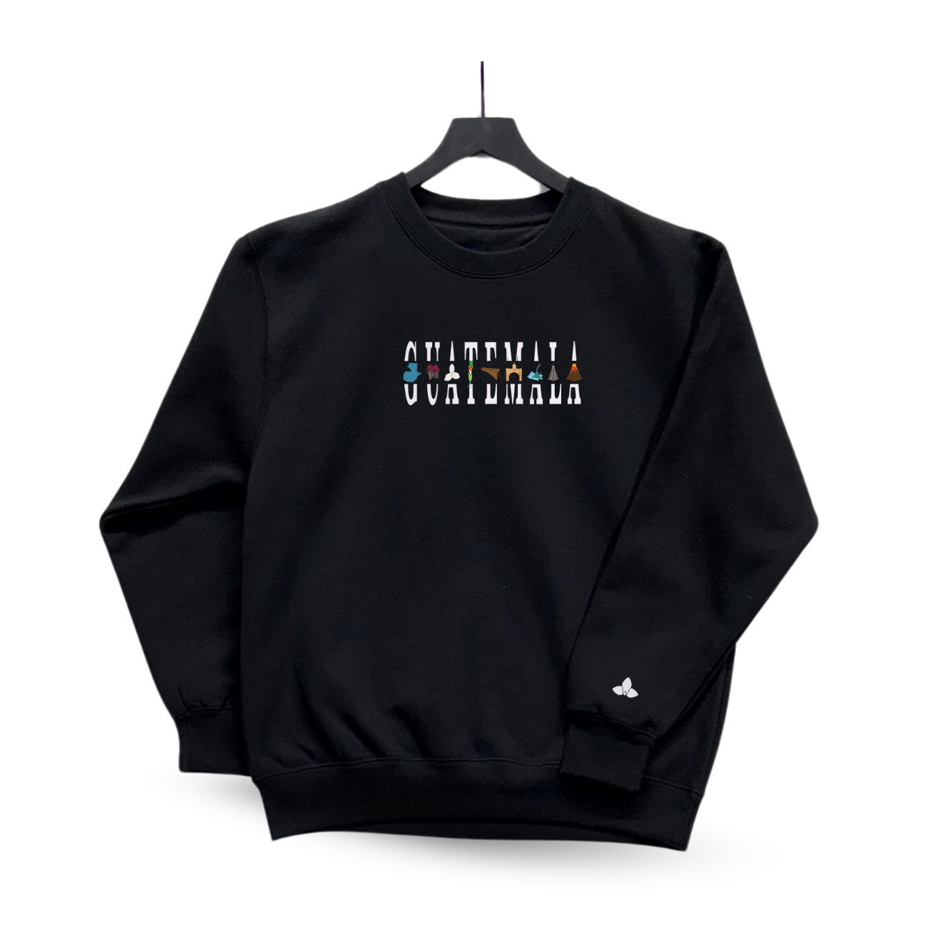 Guatemala in Every Letter, Crewneck, White Letters