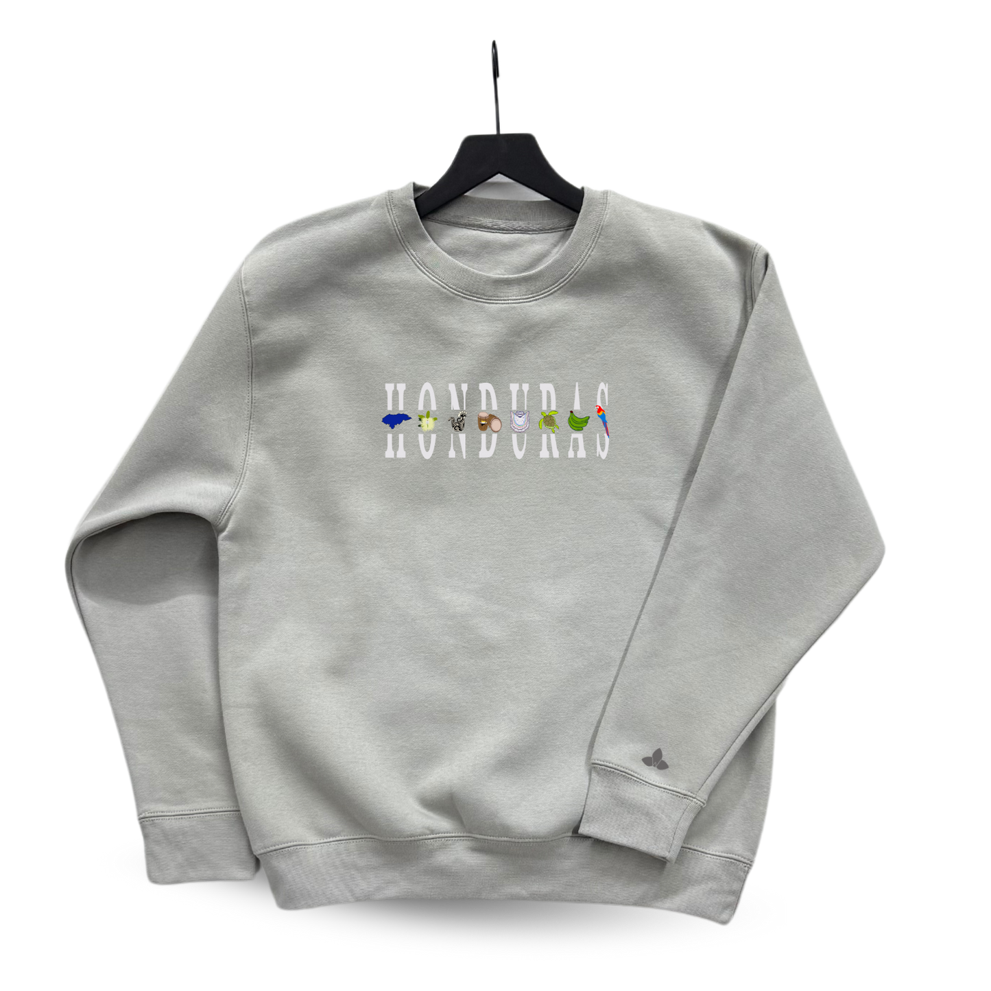Honduras Cultural White letters, Crewneck