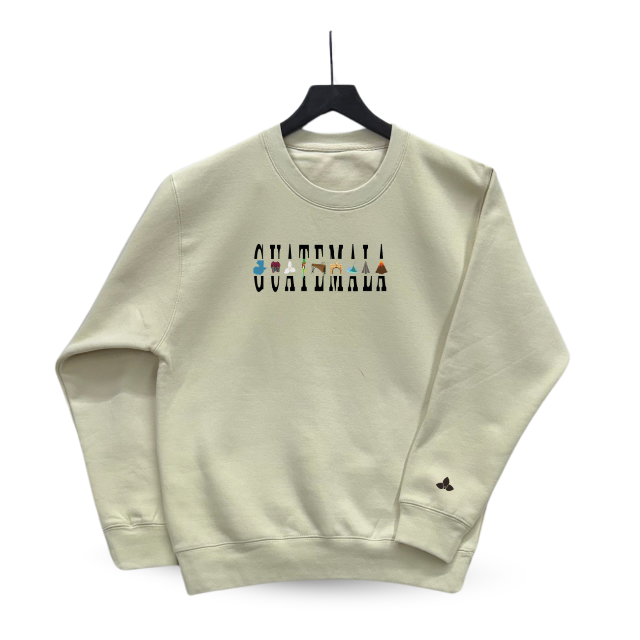 Guatemala in Every Letter, Crewneck, White letters