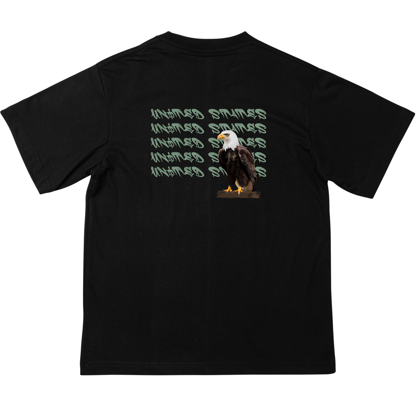 USA Graffiti & Culture T-Shirt – Oversized Tee with Bald Eagle