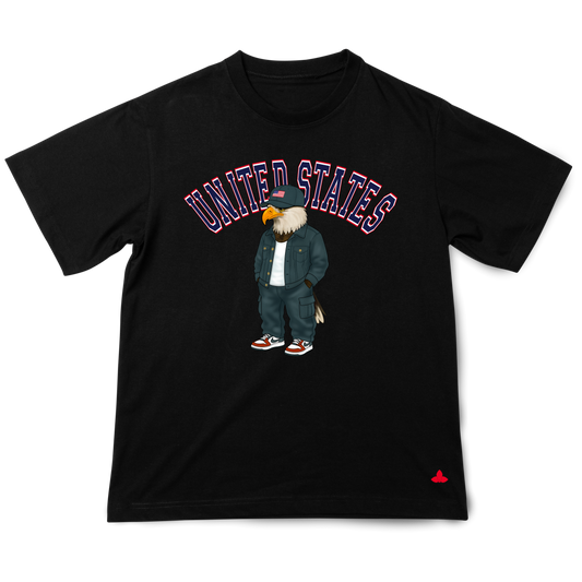 USA Graphic T-Shirt – Oversized Streetwear Bald Eagle | 4th of July Shirt Unisex